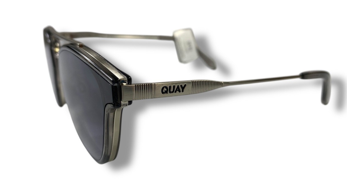 Quay ??️ GETAWAY Gray Chrome Unisex sunglasses Quay Australia QU000183 GRY/SLV Cafe Racer Sunglasses Large  main image 4