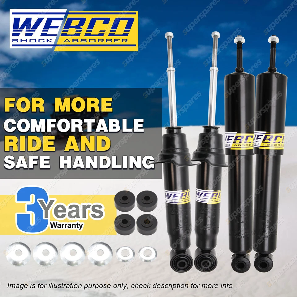 4 Strut Webco Pro Shock Absorbers for Mitsubishi Pajero NM P S T NW All Version