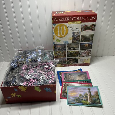 Puzzlers Collection Set 10 Deluxe Puzzles - 5600 Pieces Total, Puzzlers Collection Artistic ...