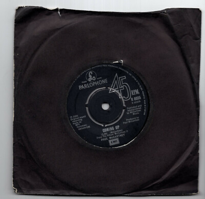 (U476) Paul McCartney, Coming Up - 1980 - 7 inch vinyl A1/B2
