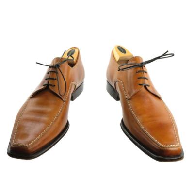 CANALI Oxfords Dress Shoes Sz 41 EU 8.5 US Cognac Brown  display picture 3