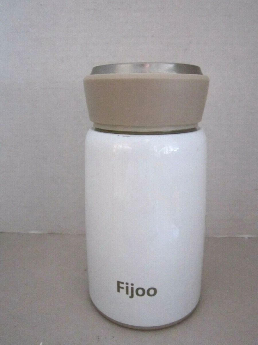 Fijoo 27oz Stainless Steel Thermos Food Jar + Folding Spoon (White) - Fijoo