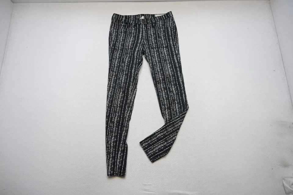 Rag & Bone Legging Pants Black White Flat Pull On MADE IN USA Womens Size 28 - Image 2 of 4