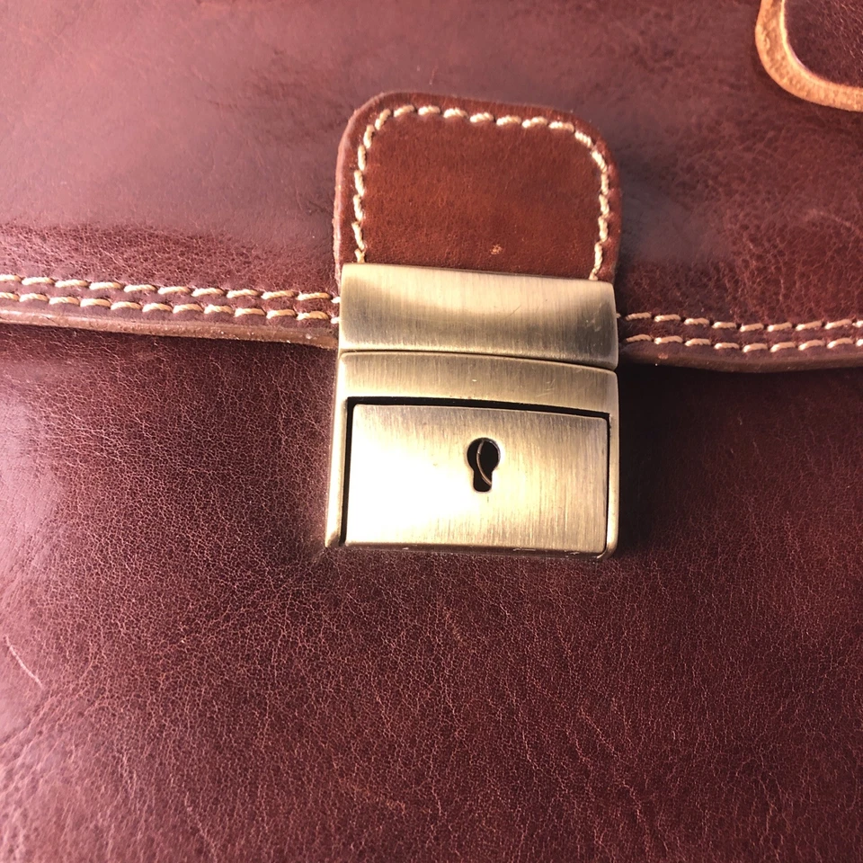 Bolso Mensajero Floto Hecho a Mano Cuero Italiano Hecho en Italia - Falta Llave Foto 2 de 4