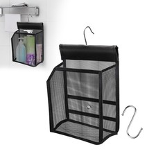 Mesh Hanging Shower Caddy with Hooks   Multi-Functional Bathroom Storage Basket