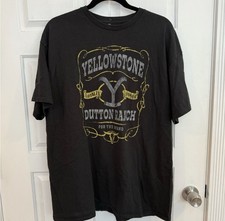 Yellowstone Dutton Ranch Black Graphic T-Shirt TV Show Television Tee
