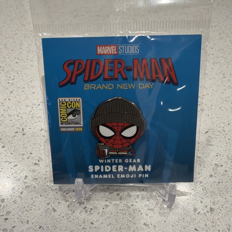 SDCC 2026 Exclusive 100% Soft Spiderman Brand New Day Winter Gear Spider-Man Pin