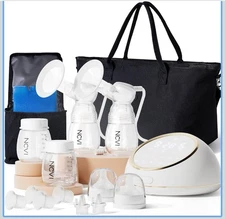 NCVI Electric Breast Pump F1, VibesFlow Micro-Vibration W/Hospital Grade Suction