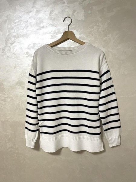 Women Barbour Sweater White Cotton 46