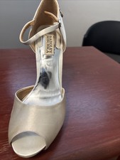 Badgley Mischka Women's Stiletto Heel Crystal-Encrusted Silver Size 8.5