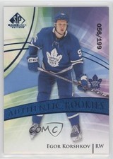 2020 Upper Deck SP Game Used Authentic Rookies Blue Burst /199 Egor Korshkov z6b