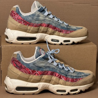 Nike Air Max 95  Freddy Krueger Brown Red Paisley BV6059-200 Men s Size 11 Rare