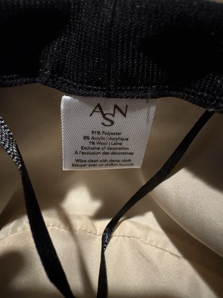 Sombrero de ala ancha para mujer otoño o invierno con detalle de trenza 15 pulgadas de ancho ajustable Foto 2 de 4