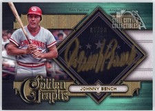 Johnny Bench 2022 Topps Five Star Golden Graph Green Autograph Card #GG-JB 06/30