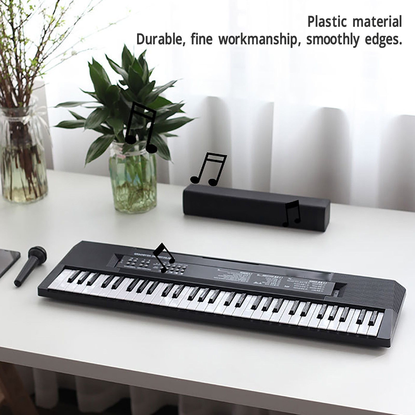 Pianoforte tastiera 61 tasti tastiera plastica liscia pianoforte elettrico compatto foto 2