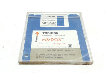 TOSHIBA MS-DOS  Disketten-Computer E1000-NJ-0S7-02 B Rev.0 Version 4