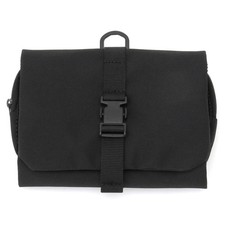 MUJI Polyester hanging case with removable pouch, black, approx. 12 x 18 x 4.5