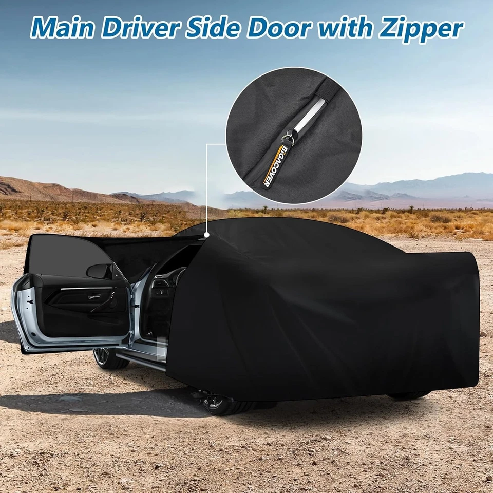 Waterproof Car Covers for Chevy Nova 1962-1974 Windproof Heavy Duty All Weather Foto 4 de 4
