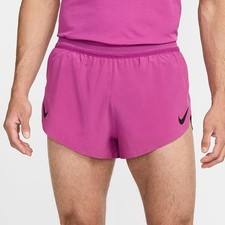 Size M- Nike Men s AeroSwift Dri-FIT ADV 2" Brief-Lined Shorts, Hot Fuchsia.