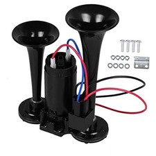 Air Horns Kit with Compressor 12V Car Horns Loud Truck Horn Dual Trumpet for