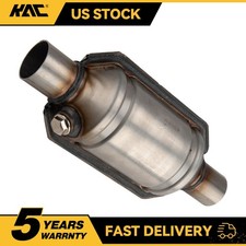 Catalytic Converter 2 Inlet Outlet Universal Epa Wheat Shield O2 Sensor Port