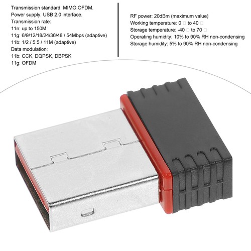 2 PCS Wireless Network Card Portable Wifi Device Adapter USB Dongle - 第 8/12 張圖片