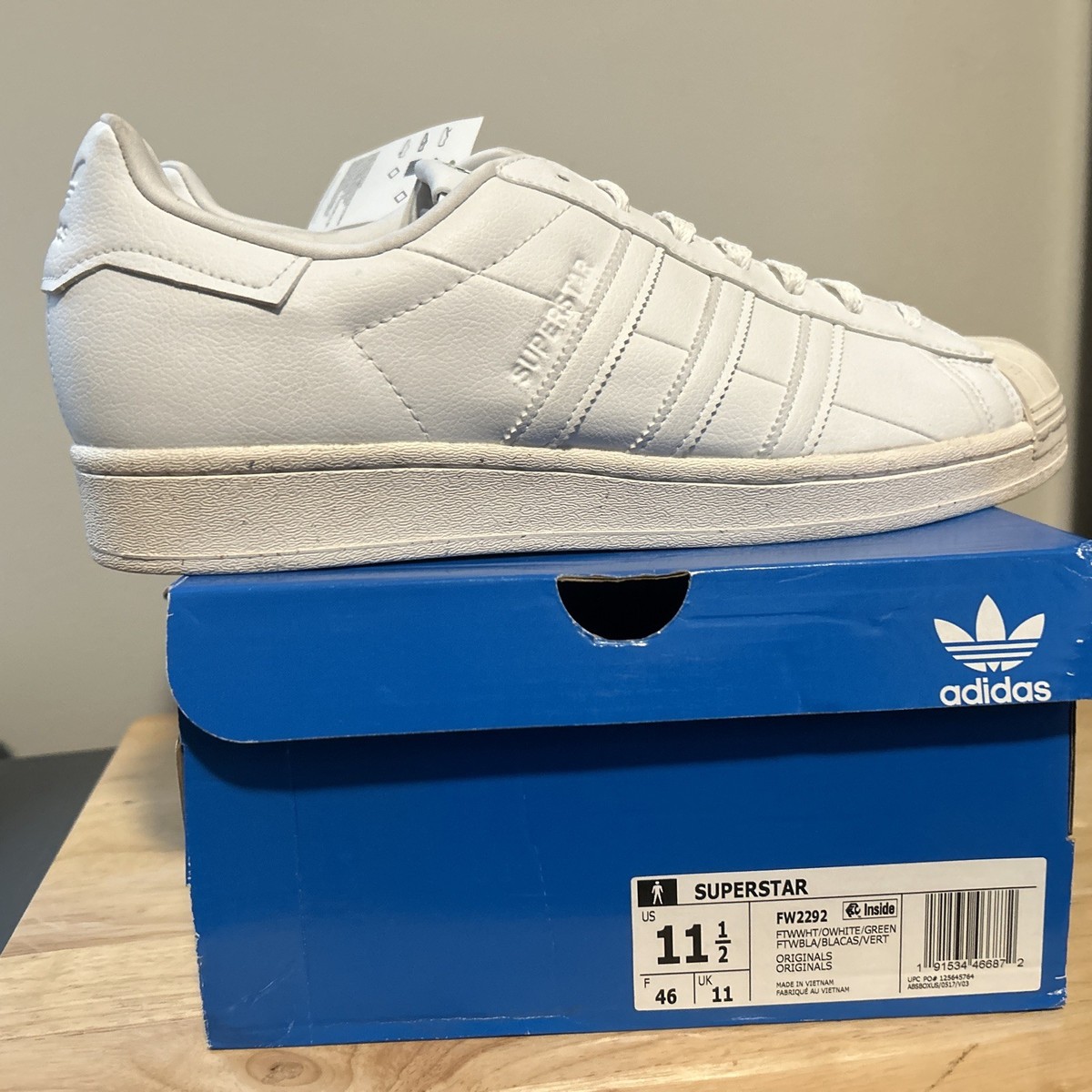 Adidas : SUPERSTAR / VEGAN CLEAN CLASSICS / FW2292 / Men's Size