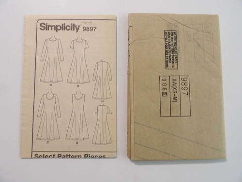Simplicity 9897 Misses' Dress Size XS-S-M (6-16) Uncut Sewing Pattern - Picture 2 of 3
