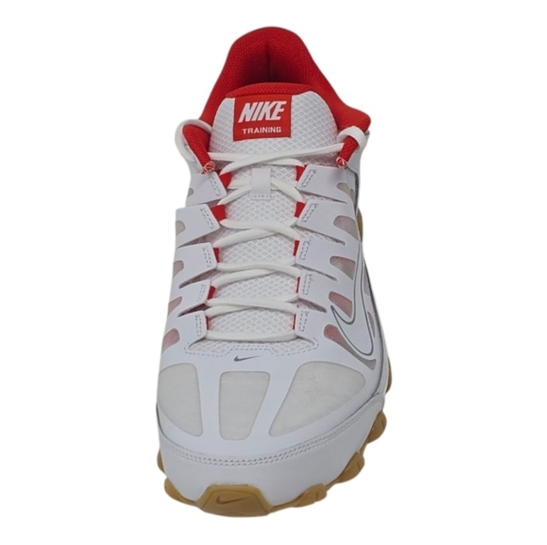 Nike Reax 8 TR Mesh White Wolf Grey Red Gym Sneakers Men's Size