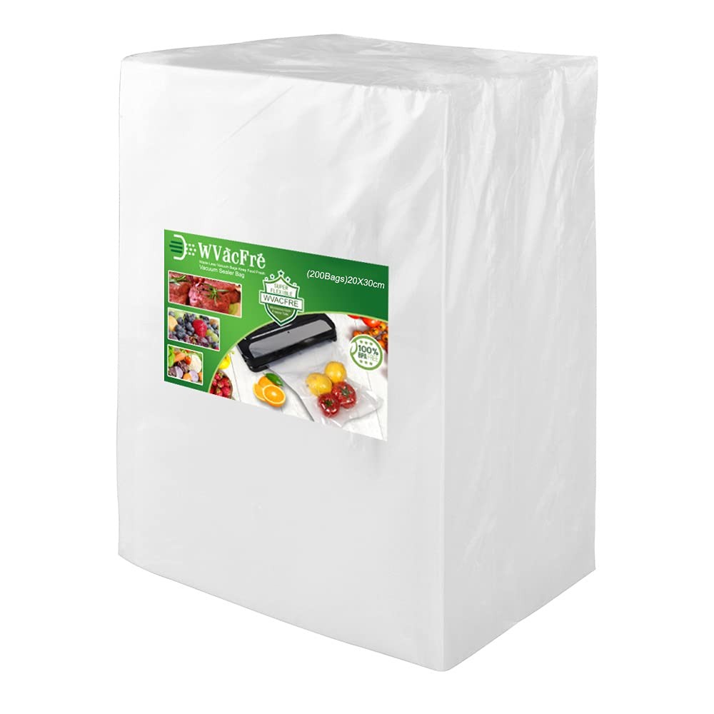 WVacFre 200 Buste Sottovuoto 20x30cm Professionali - Senza BPA