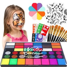 Non-Toxic Professional 42 Color Face Painting Kit for Kids  Multi