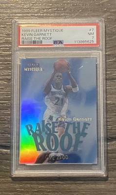 1999 Fleer Mystique Kevin Garnett Raise The Roof 92/100 PSA 7 Near Mint