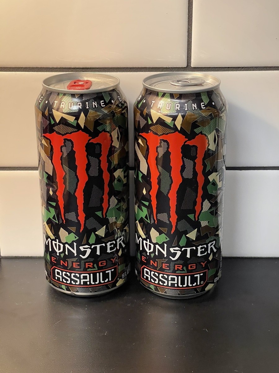 Two Monster Energy Assault Full 16oz Cans From USA 🇺🇸 And Canada