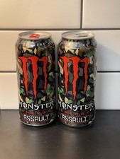 Two Monster Energy Assault Full 16oz Cans From USA 🇺🇸 And Canada 🇨🇦 