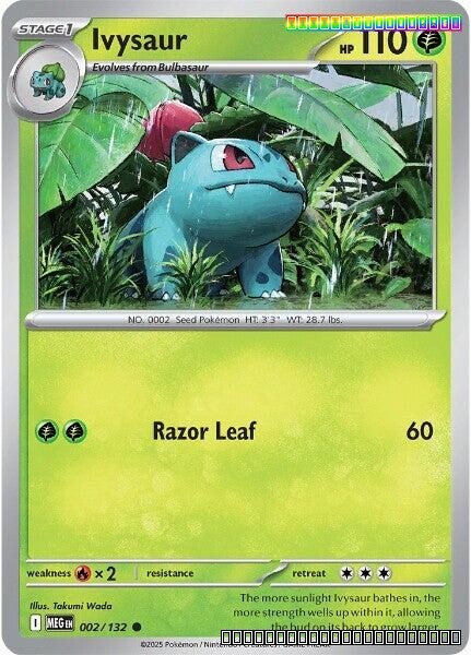 Reverse Holofoil - Ivysaur - 002/132 - 002/132 - ME01: Mega Evolution - NM
