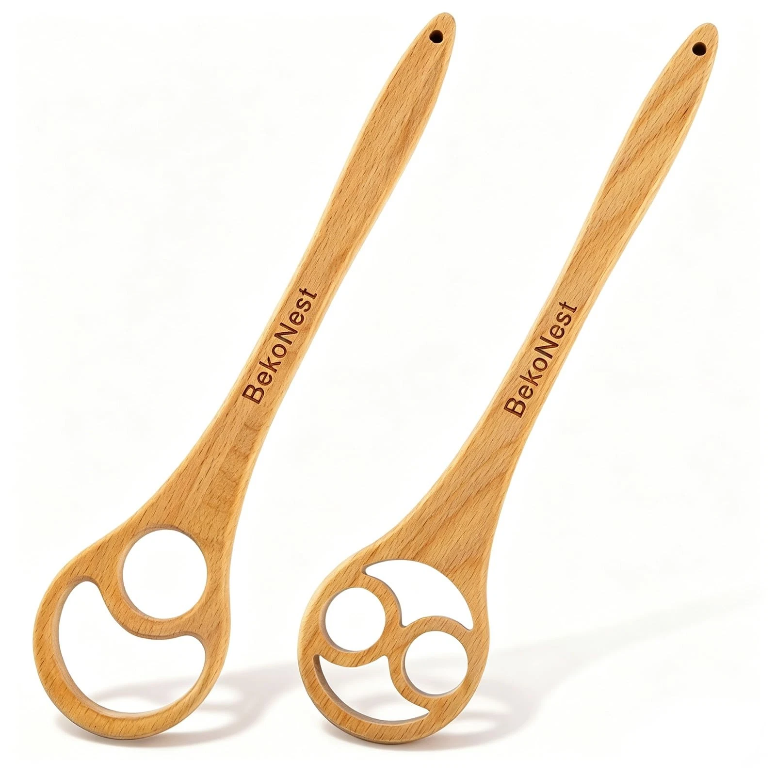 Danish Dough Whisk, 2 Pack Wooden Sourdough Bread Whisk, Seamless -Piece Prem...