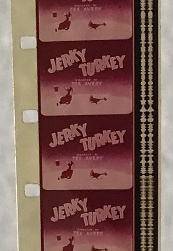EXC 16MM JERKY TURKEY COLOR MGM TEX AVERY CLASSIC THANKSGIVING CARTOON 1945 PD