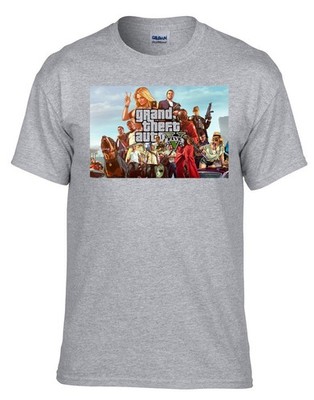 GTA 5 Grand Theft Auto 5 Rockstar San-Andreas Grau Kinder T-Shirt -289_GR-Kids