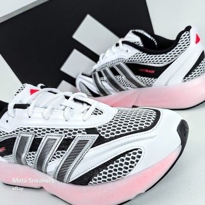Adidas US 12 Men's White Black Red Retro Lifestyle Lightblaze Glow   JS2061  NIB