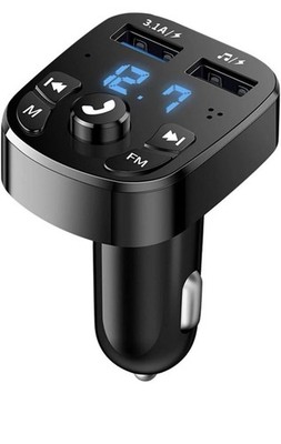 Bluetooth Fm Transmitter Auto Bluetooth Adapter 5.0 mit 2 USB Anschlüsse Schnell