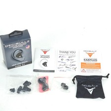 Decibullz Custom Molded Earplugs Black Heat Shape NRR 31db Hearing Protection