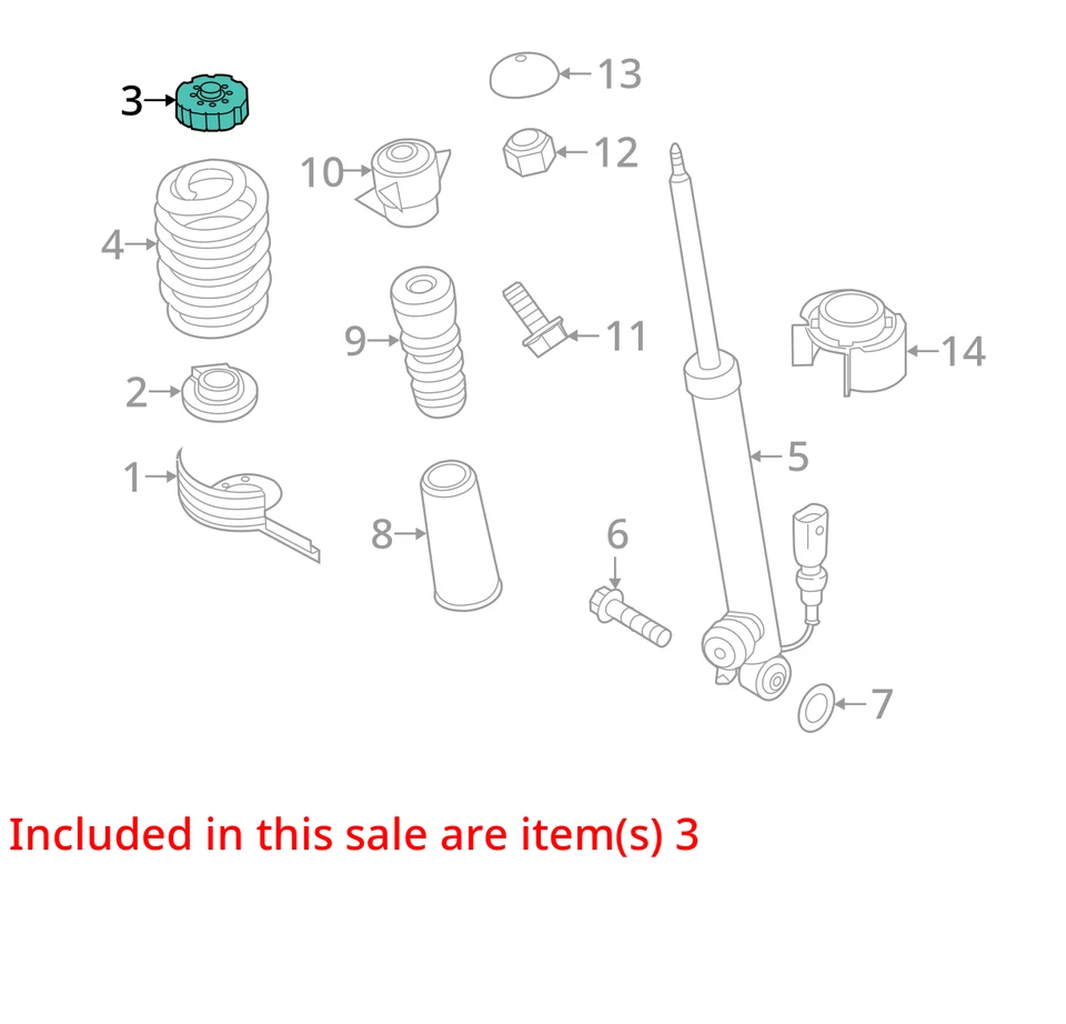 2013-2016 Audi Q5 верхняя нижняя пружина 8K0512149C - Изображение 3 из 4