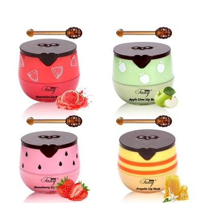 4 Pcs Honey Lip Balm, Bee Balm 4, pink, green, yellow, red 