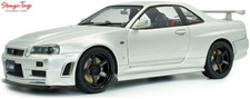 Solido Nissan Skyline (R34) GT-R Z Tune Silver 1999 1:18