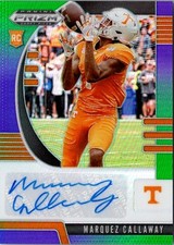 2020 Panini Prizm #266 Marquez Callaway Purple and Green Autographs #/199