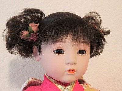 SALE! Japanese Ichimatsu Doll 18'' Bun Hairstyle Original Box Certificate and Tag