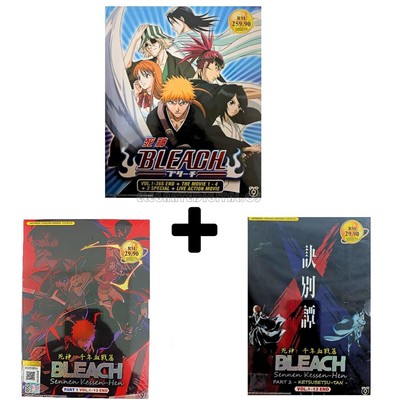 BLEACH - KOMPLETTE TV-SERIE DVD (1-366 EPS + TAUSENDJÄHRIGER BLUTKRIEG) ENG...