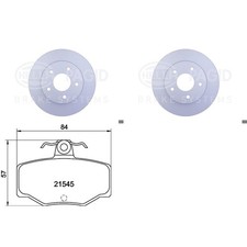 HELLA PAGID BREMSENSET 278mm HINTEN passend für NISSAN ALMERA TINO V10
