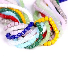 Czech Crystal Square Beads - Faceted Glass Bead 2-4mm Cube Charms Jewelry Making