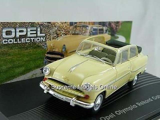 OPEL OLYMPIA REKORD MODEL CAR CABRIOLET LIMOUSINE 1:43 SCALE IXO COLLECTION K8